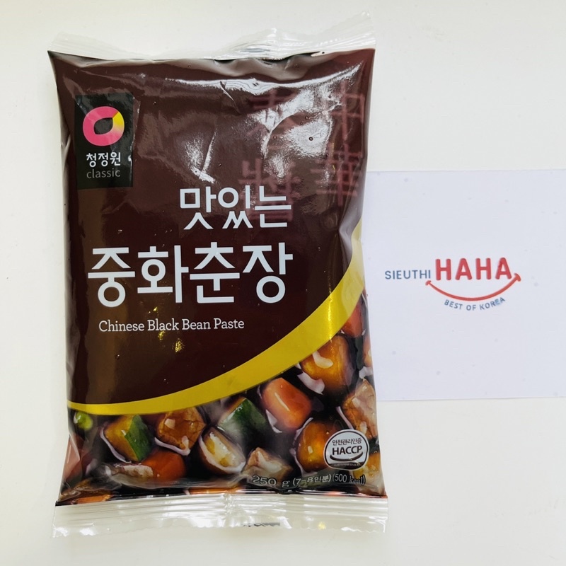 Sốt mì tương đen hàn quốc daesang chinese black bean paste 250g
