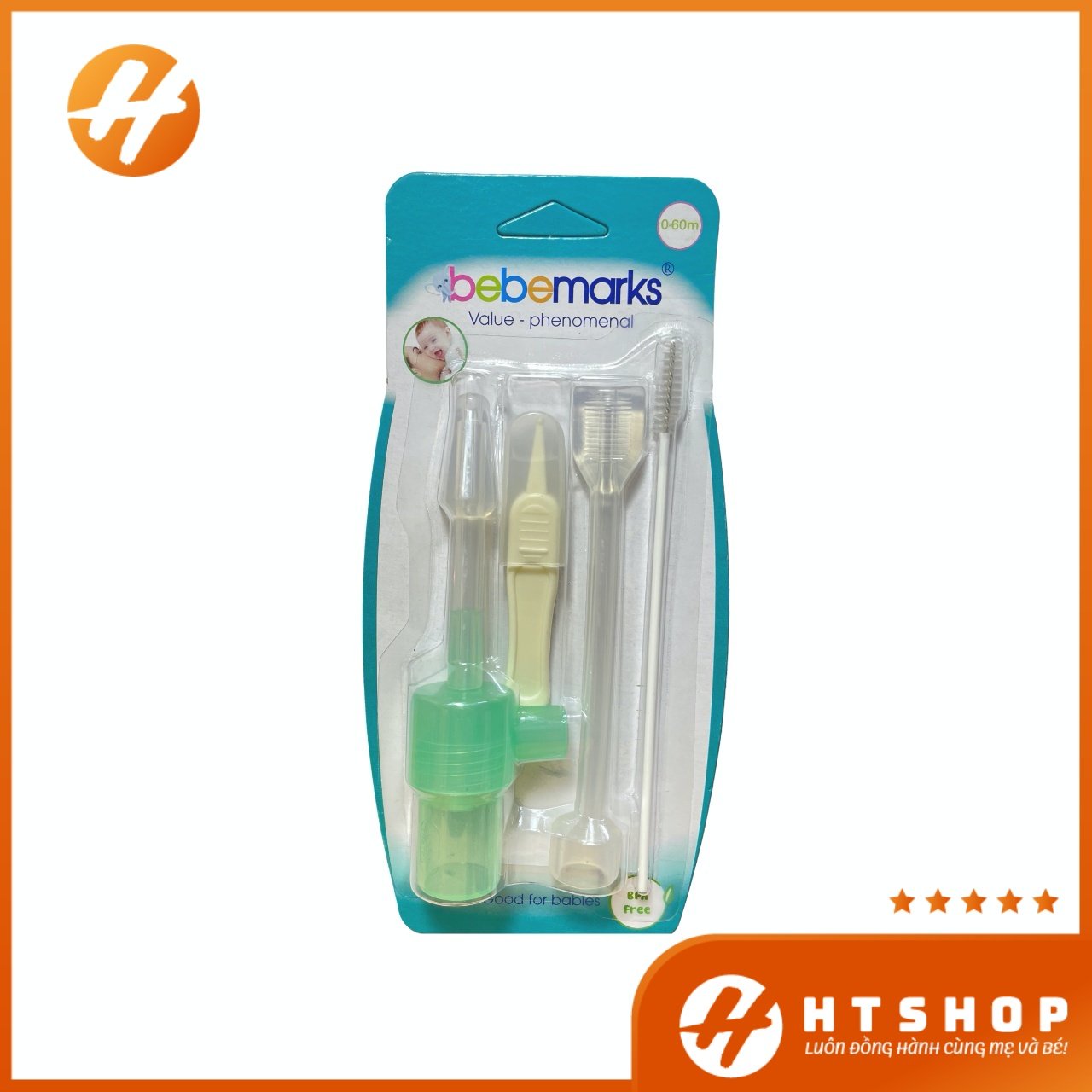 Instrument nasal suction Bebe marks ống suction silicone super soft safety for baby