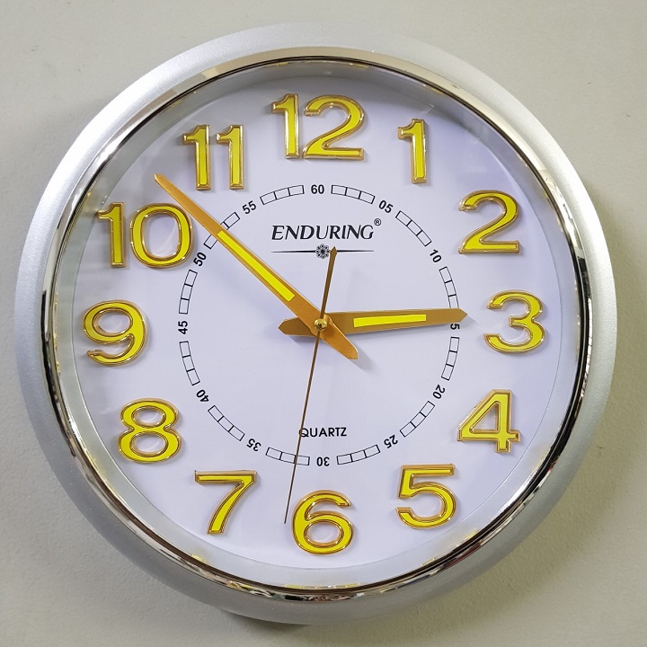 Đồng hồ treo tường chữ nổi 35cm cao cấp enduring