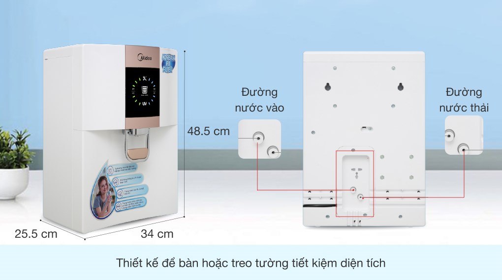 Máy lọc nước RO Midea JN1648T 5 lõi