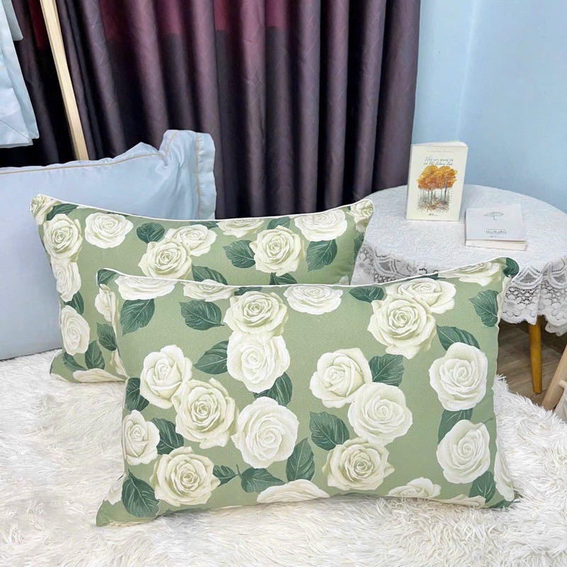 Vỏ gối đầu cotton đũi 45x65cm
