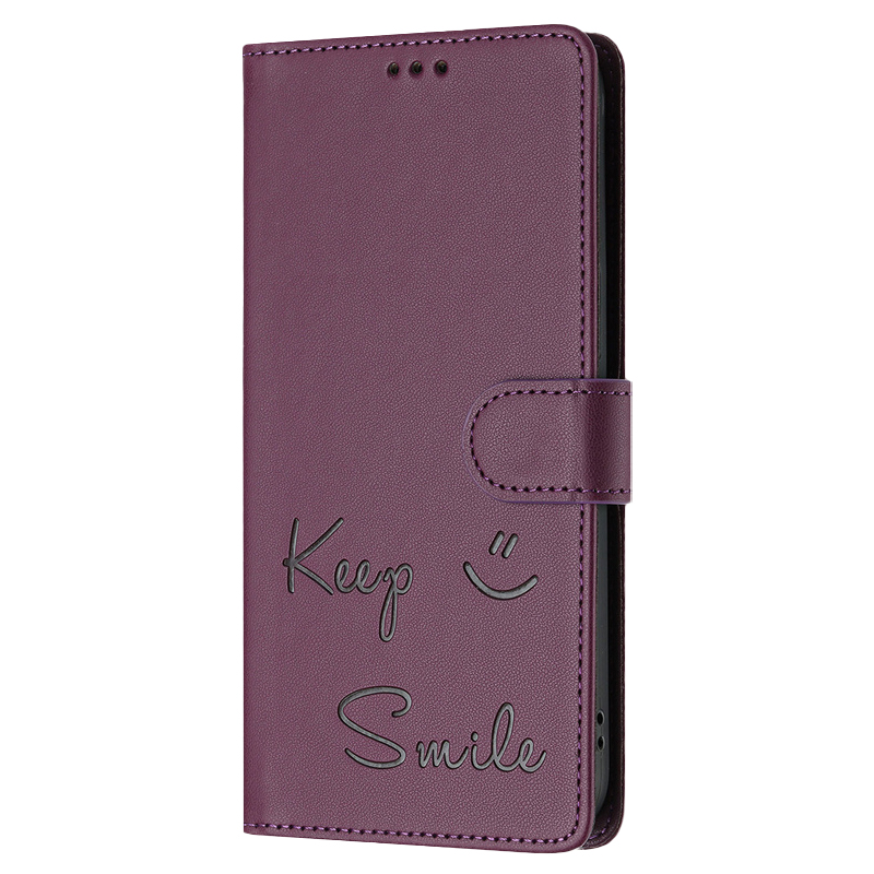 Phone case itel p38 p40 p55 plus Keep Smile Relief Pattern Phone Holder Flip Cover Back Cover itel vision 1 pro 3 5 Case.