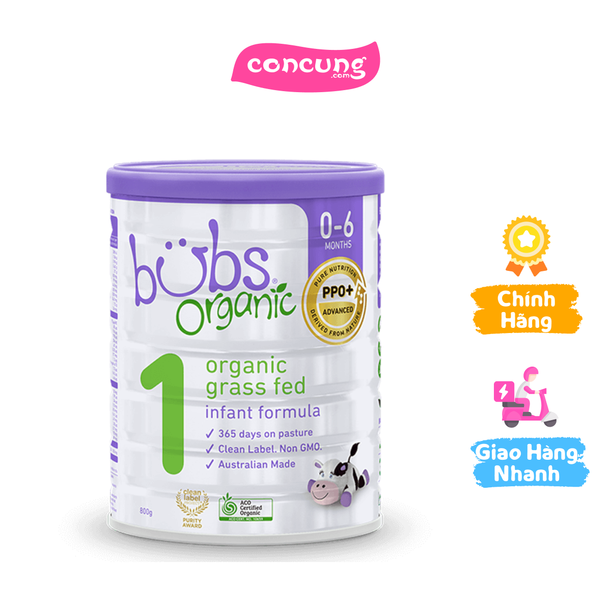 Sữa bubs organic bovine 800g số 1
