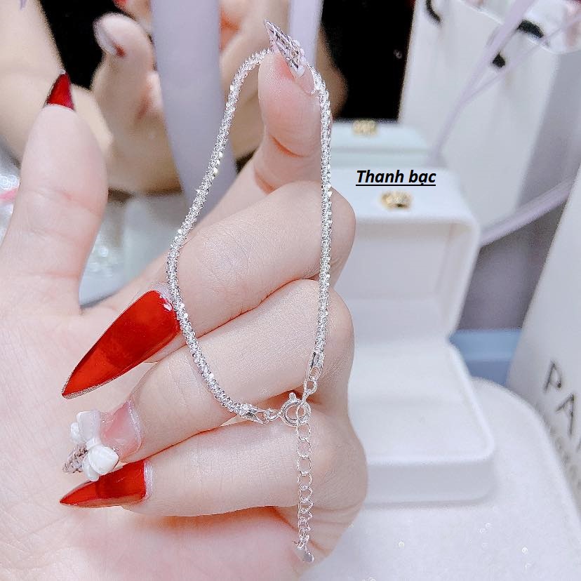 Lắc tay nữ - Lắc tay xù nữ bạc ta - Thanh bạc
