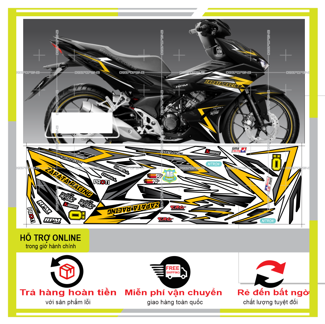 TEM RỜI WINNER X VÀNG ĐEN 25227