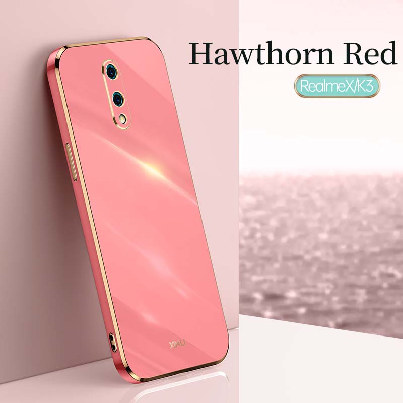 Ốp Điện Thoại Cho OPPO Realme X K3 Realme XT Realme X2 K5, Ốp Lưng Mềm TPU Mạ Điện Mặt Thẳng 6D Pha Lê Sứ