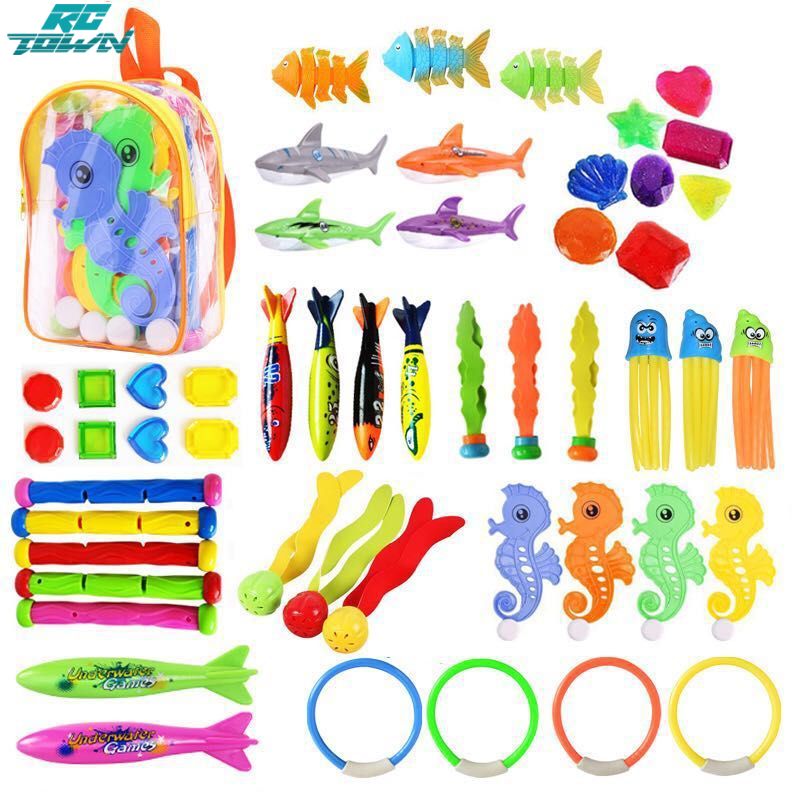 Summer Shark Rocket Throwing Toy Funny Swimming Pool Diving Game Toys for