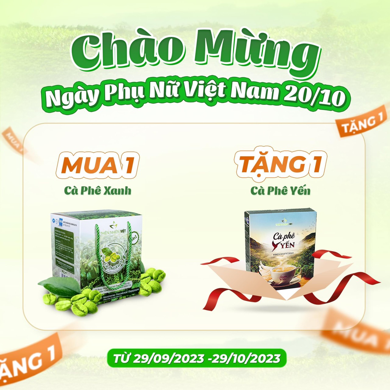 CÀ PHÊ XANH GIẢM CÂN KHÁNG MỠ HỘP 30 gói( tặng cà phê yến )
