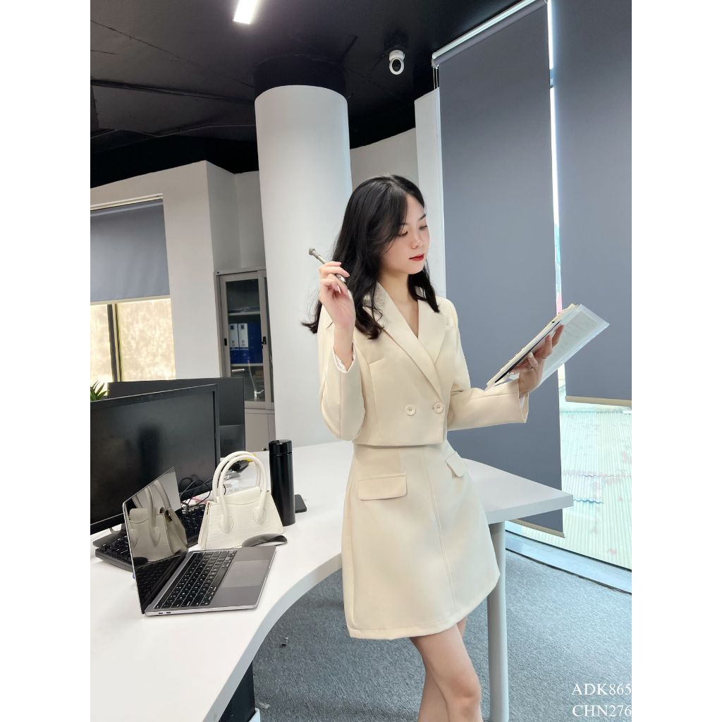 Chân váy cạp liền 2 nắp túi dáng A TIINSTORE CHN276