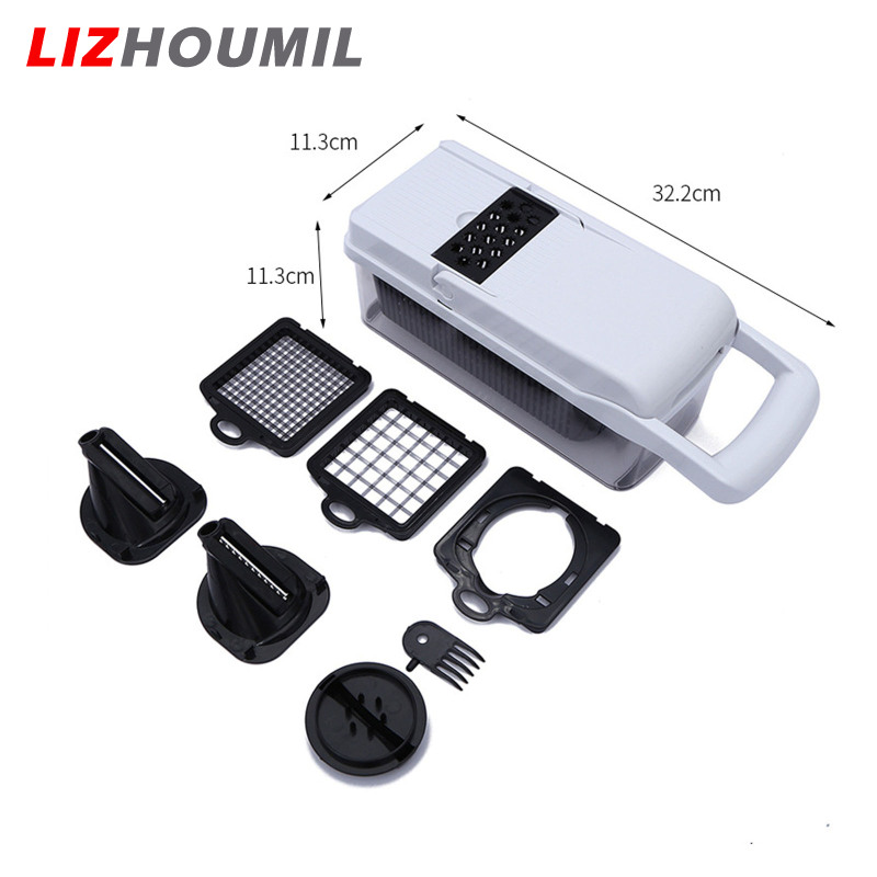 LIZHOUMIL 22 Pcs Vegetable Chopper Veggie Chopper Stainless Steel Cutter Kitchen Gadgets Vegetable Spiralizer Cooking Accessories