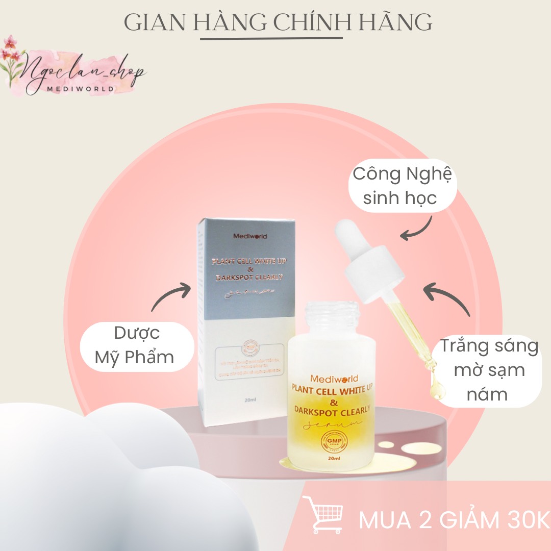 Tinh chất mờ thâm nám plant cell white up & darkspot clearly mediworld