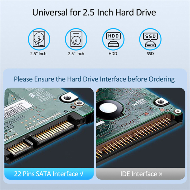 BA [New Arrival] USB 3.0 Type-C To SATA Adapter Cable Hard Drive Adapter Converter External Converter For SSD/HDD Data Transfer