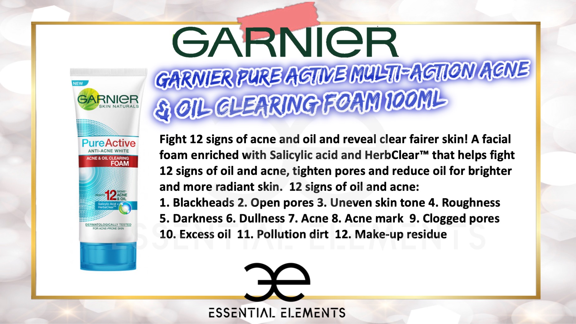 garnier face wash details