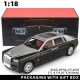 1:18 Rolls-Royce Phantom Model Car, Zinc Alloy Pull Back Toy Diecast Car with Sound and Light, Realistic Modeling Model Toy111. 