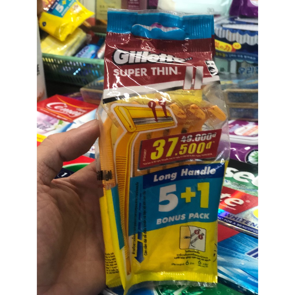 Dao cạo râu Gillette Super Thin II (gói 6 cây)