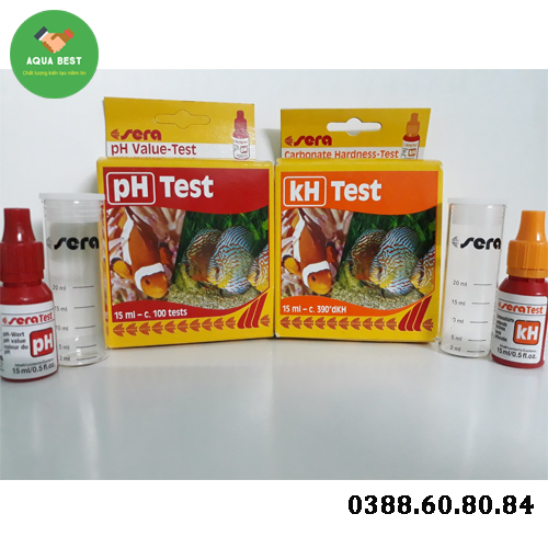 [Chính Hãng] Combo 2 Hộp Test PH và Kiềm đo nước Sera Đức