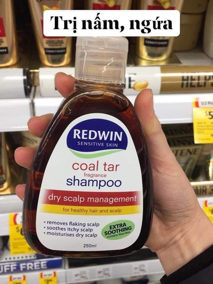 Redwin Coal Tar Shampoo 250ml - Dầu gội Redwin Úc giúp da đầu khỏe mạnh, giảm nấm ngứa trẻ hóa và tóc sạch mượt!