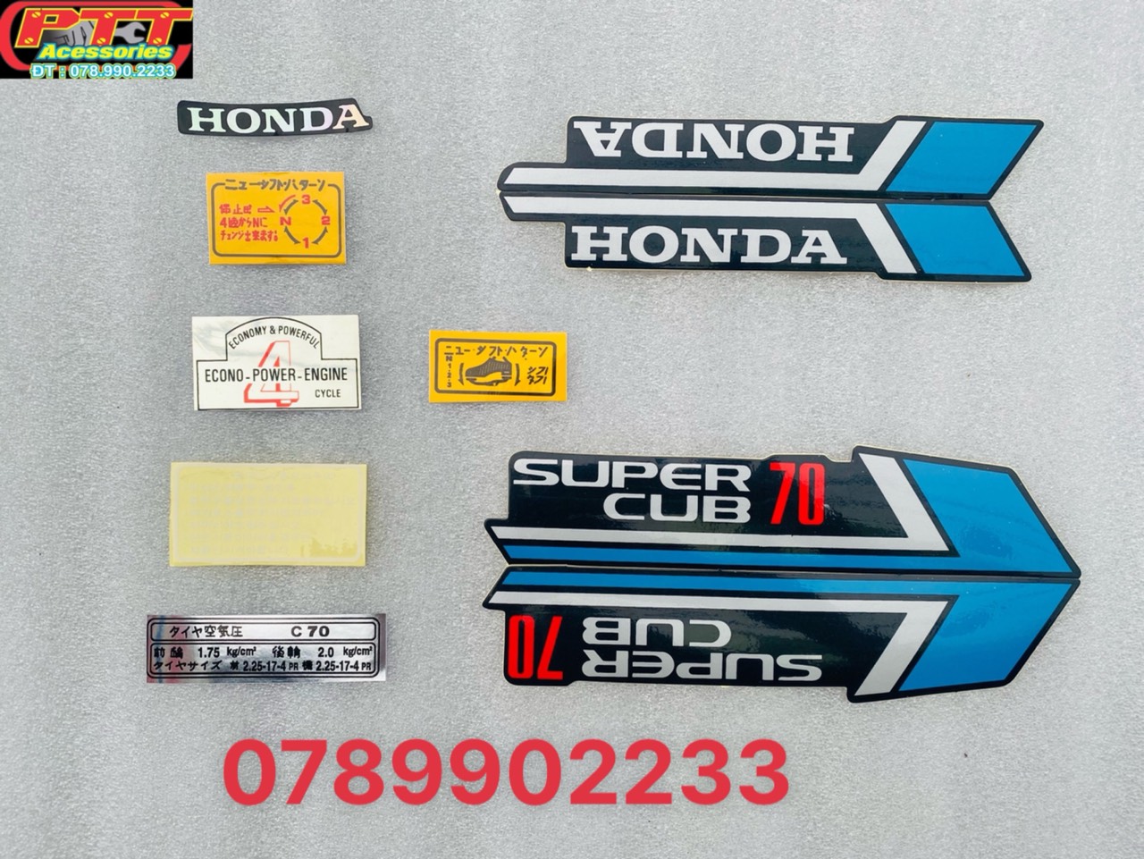 Bộ tem xe super cub 50 -70 chuẩn zin