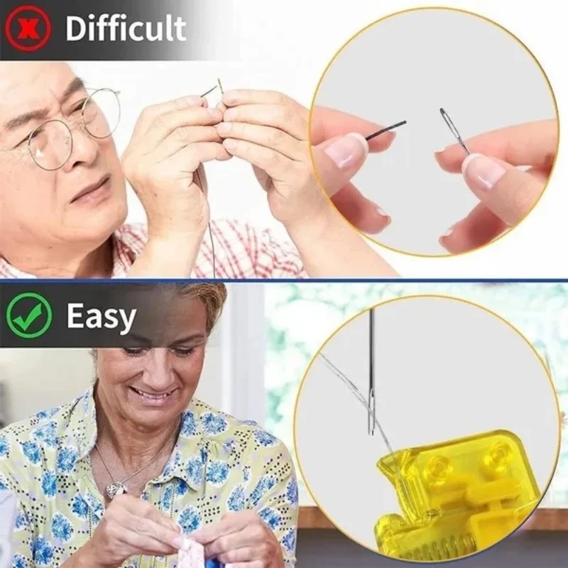 Dụng cụ xỏ kim tự động tự threading kim khâu nhanh chóng threading Kim Khâu pins DIY kim may threader phụ kiện