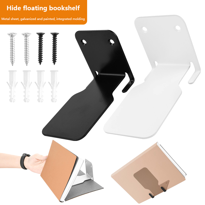 Invisible Floating Bookshelf Wall Indoor Mounted Book Shelf Metal Floating Book Organizer Books Shelves Home Decor Accessories.