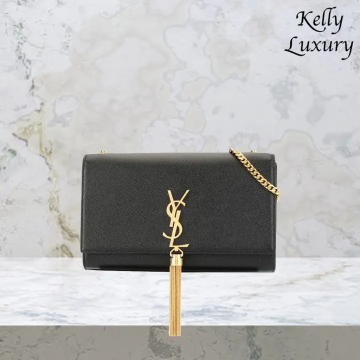 ysl kate medium in grain de poudre embossed leather