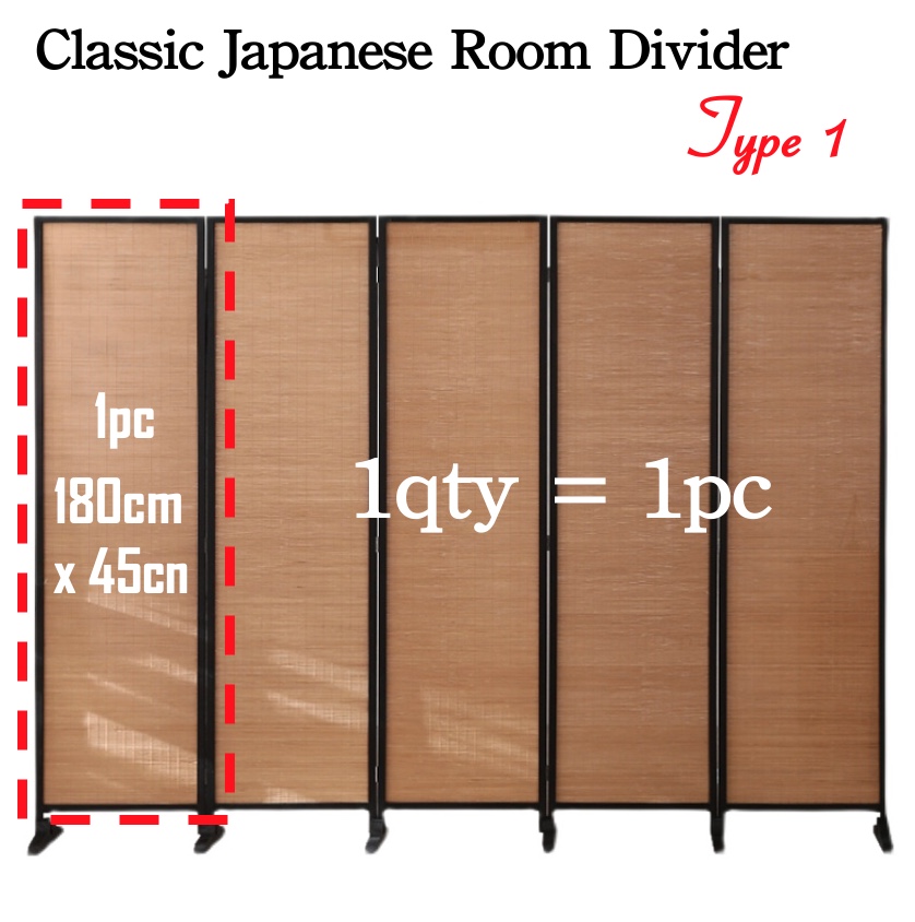 [FREE BASE] Classic Japanese Divider Foldable Screen Divider Room