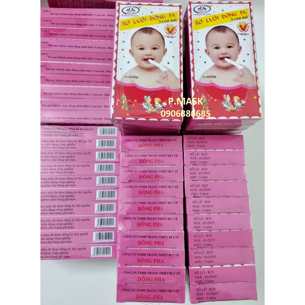 Rơ lưỡi Đông Pha cho Bé 50 cái - Đông Fa 3 Con Nai