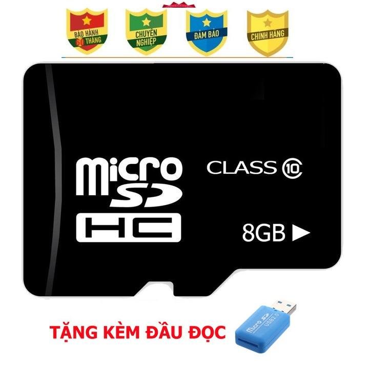 Thẻ nhớ MicroSD 8GB - Dùng cho điện thoại, Camera, loa , đài...