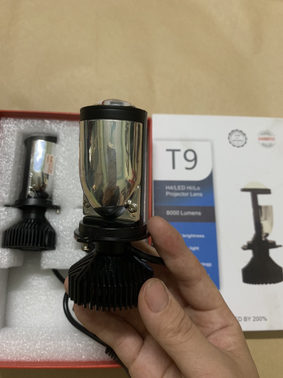 ĐÈN LED BI CẦU MINI T9 BẢN NÂNG CẤP CÓ ỐC CHỈNH