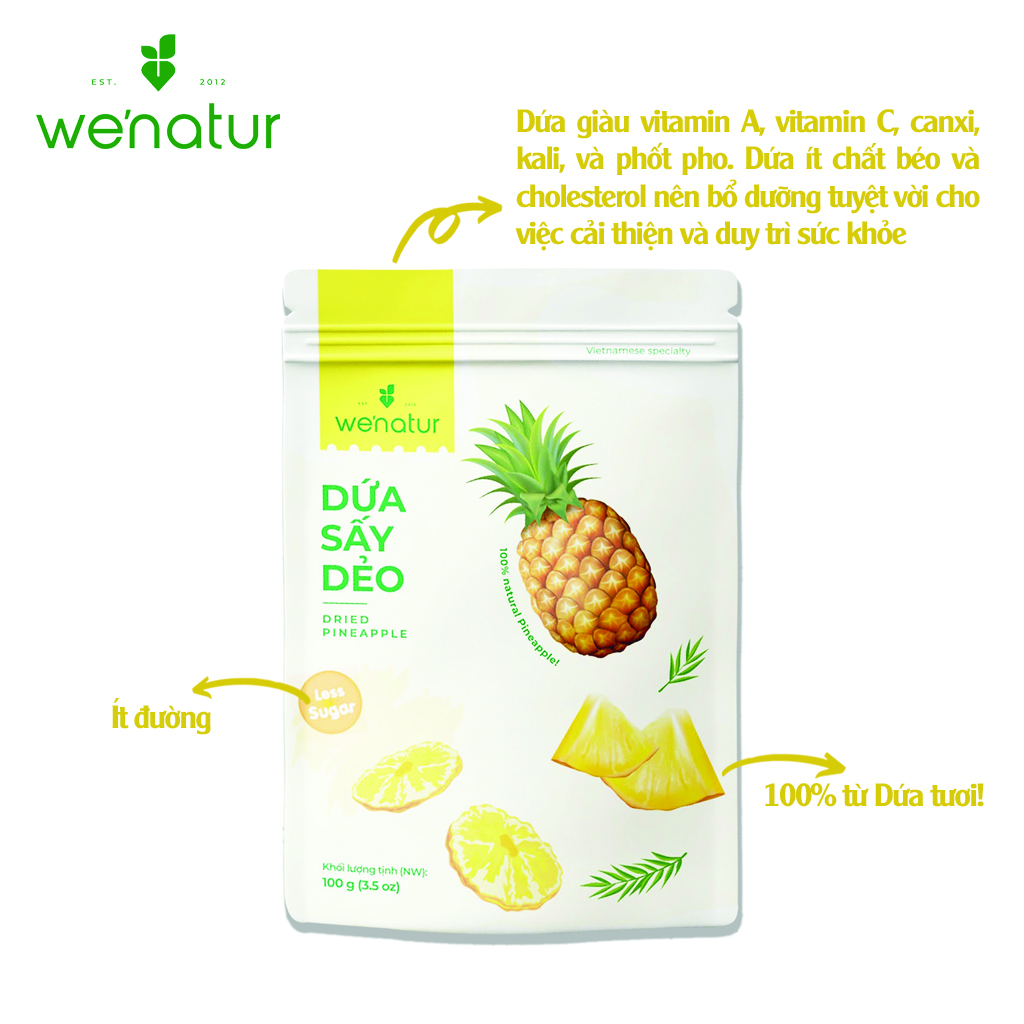 [Thơm Ngon] Dứa Sấy Dẻo Tự Nhiên We'natur 100g