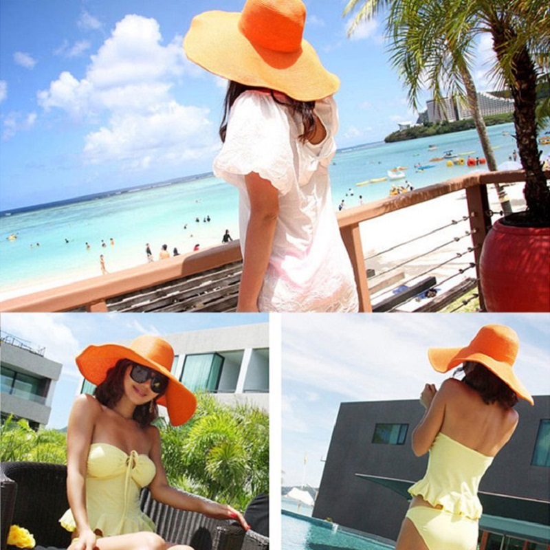 Women's Straw Hat Sun Hat Wide Brim Hat Summer Hat Floppy Beach Hat