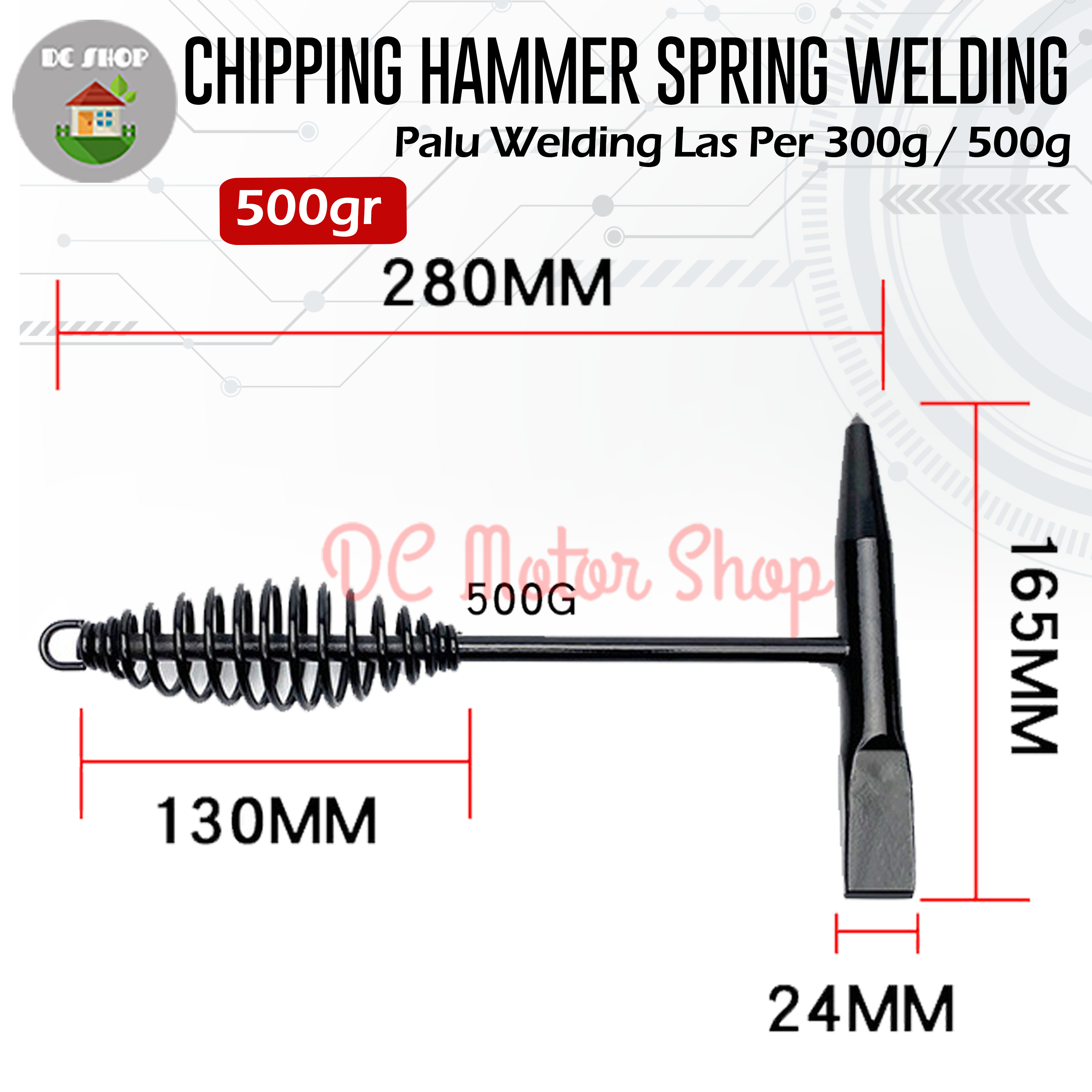 Chipping Hammer Spring Welding / Palu Welding Las Per 300g 500g