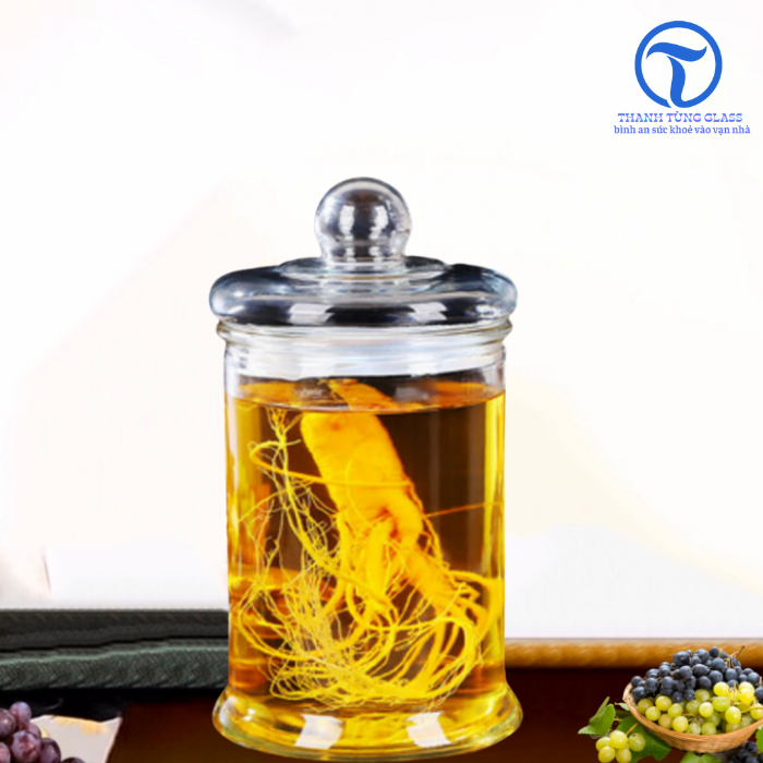 bình ngâm rươu thuỷ tinh 5 lít . không van