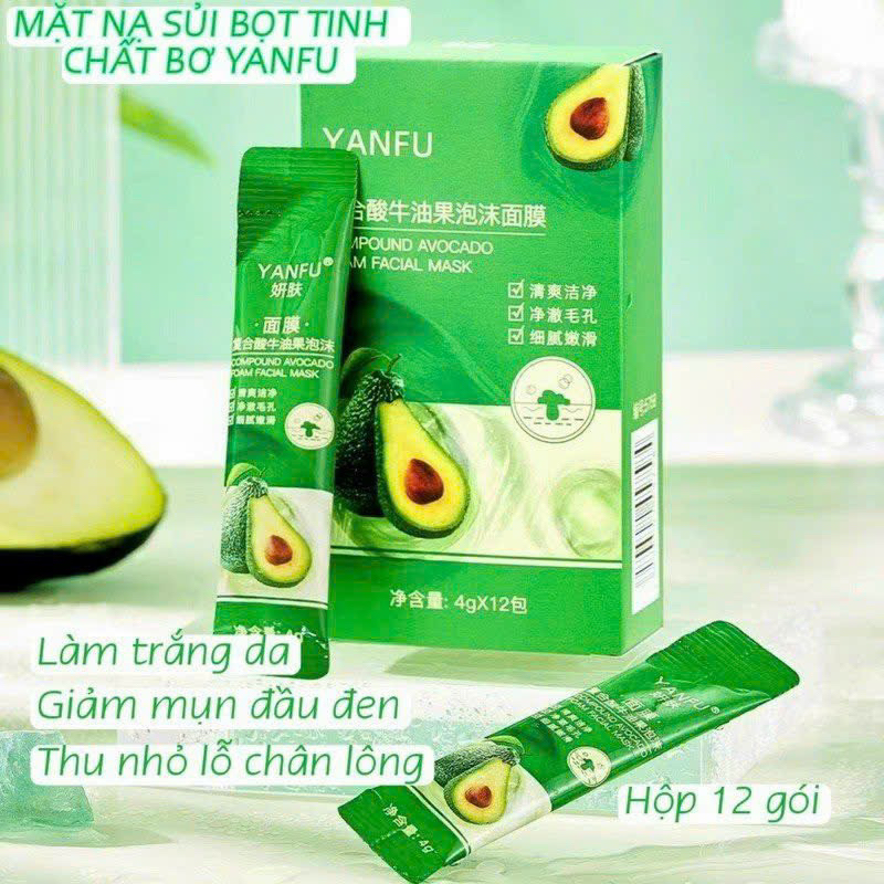 Mặt Nạ Sủi Bọt Cà Rốt - Bơ  YanFu