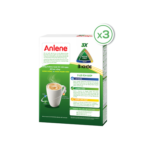 [Date 10.2023] Sữa Bột Anlene Gold 3X Vị Cà Phê 10x31g