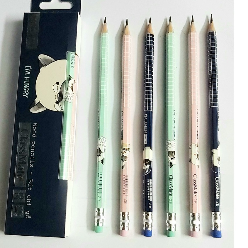 Bút Chì Gỗ Schoolmate hình gấu trắng (Hộp 12 cây) - Độ cứng 2B
