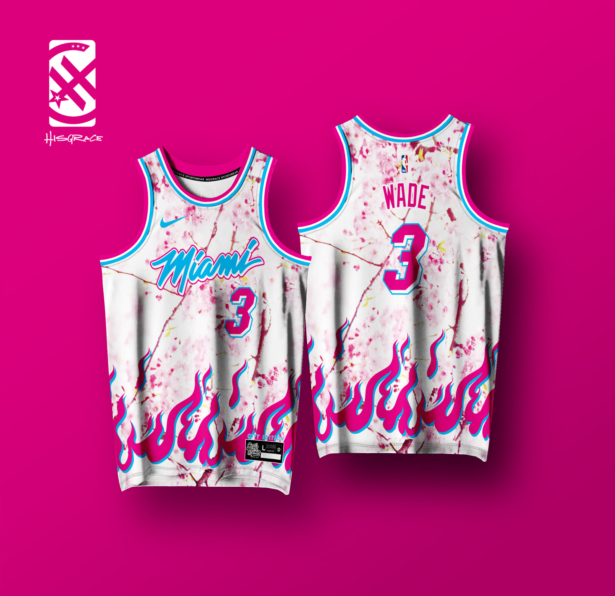  Miami Heat Jersey Pink