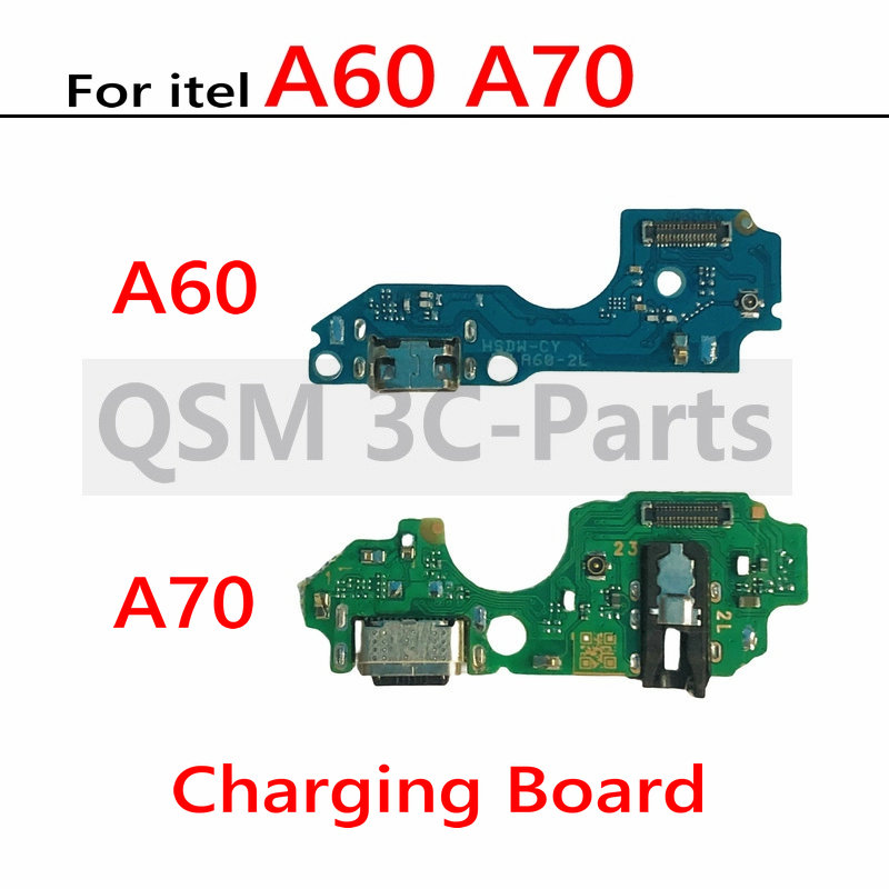For itel A60 A70 USB Dock Charger Port Plug Headphone Audio Jack Microphone MIC Charging Board Replacement Parts. 