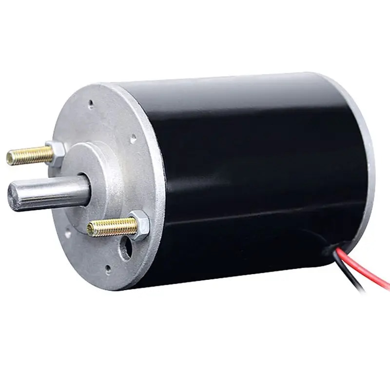 【Be worth】 Dc 220v 120w Carbon Brush Dc Motor Positive And Negative Double Bearing Motor Spindle For Small Bead Machine Shaft Dia 10mm