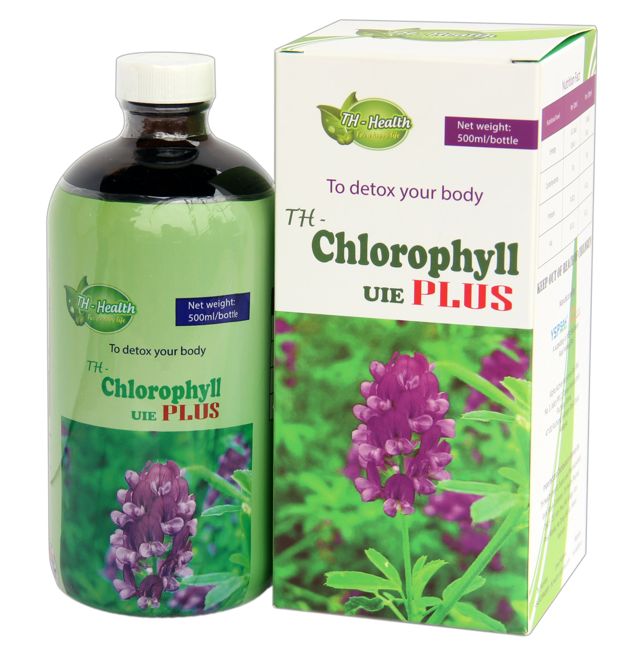 Thực phẩm bảo vệ sức khỏe TH-Chlorophyll UIE Plus - Chai 500ml