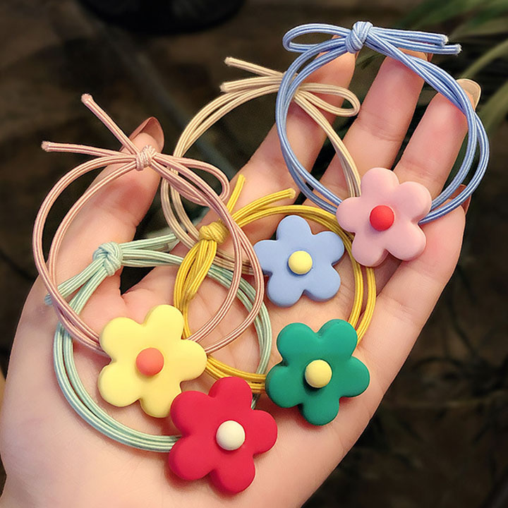 [SET 5] Dây cột tóc buộc tóc hoa mai xinh