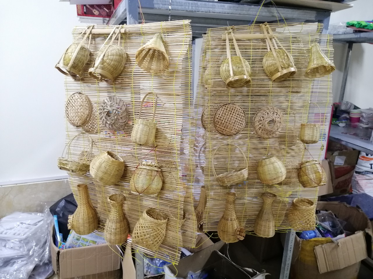Set Đồ Trang Trí Mini 12 Món Mây Tre Đan Đậm Chất Dân Gian