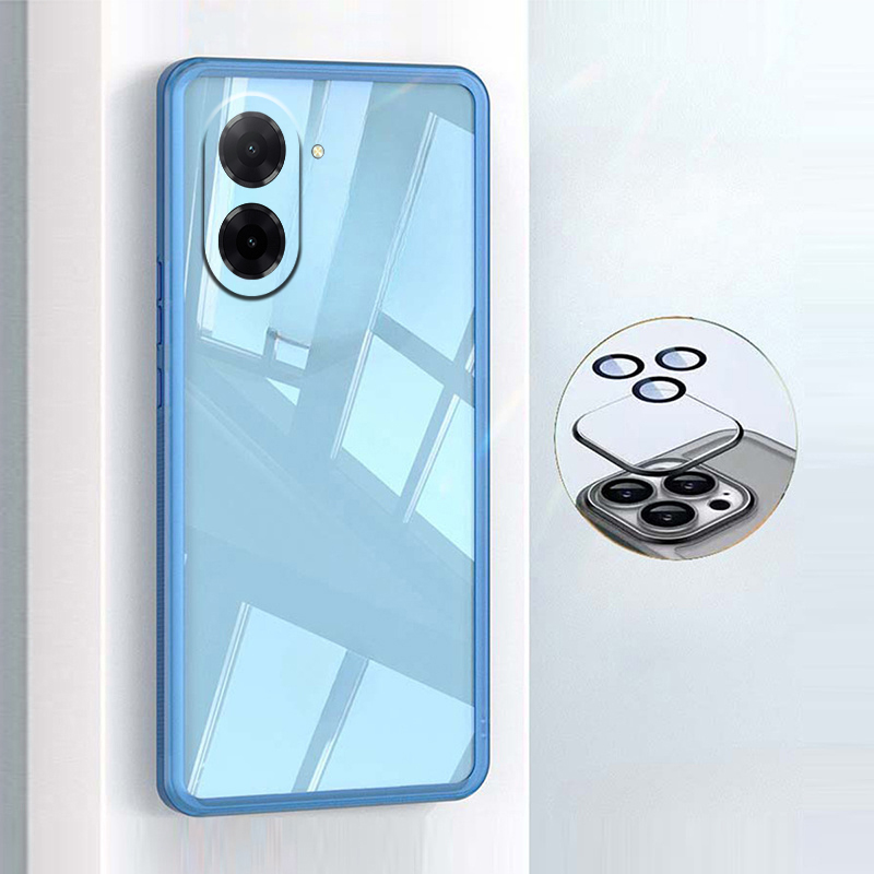 New Phone case Xiaomi Redmi A5 Back cover Camera Protection Semi Transparent Soft Silicone Shockproof with Lens Protector Films for Redmi A5 case. 