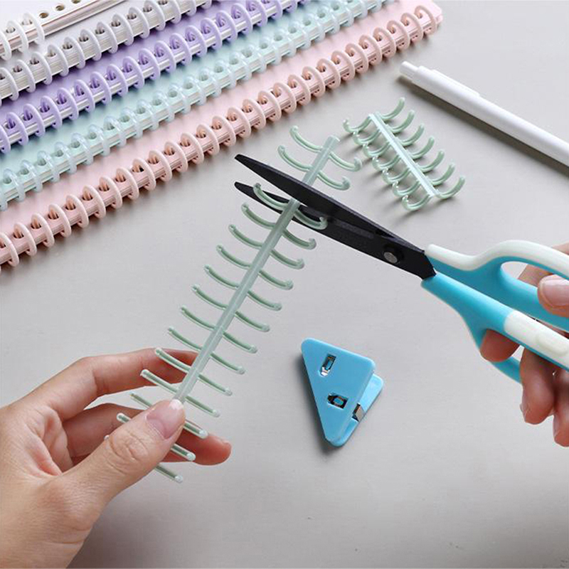 30 Holes Loose-leaf Plastic Binding Ring Spring Spiral Rings Binder Strip For A4 Paper Notebook Stationery Office Supplies Fugar. 