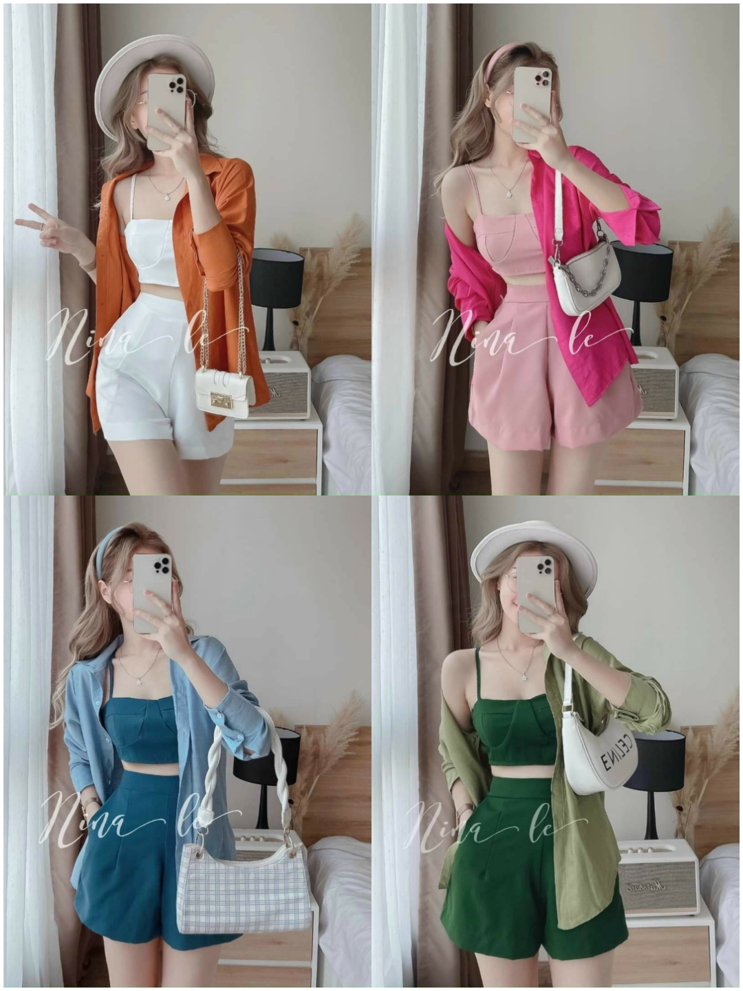 [hàng mới] sét quần áo nữ 3 món tay dài siêu xinh