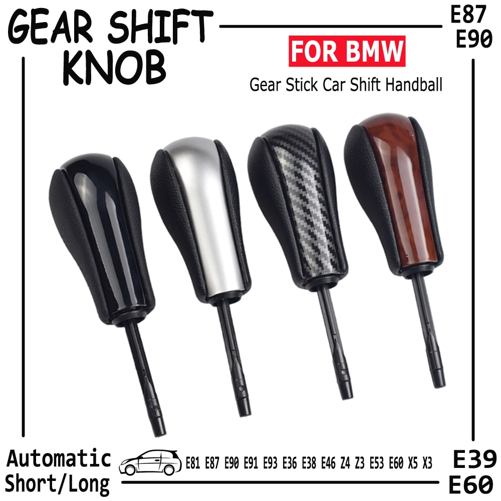 Automatic Car Gearbox Handles Gear Shift Knob Stick Lever Head For BMW E39 E46 E53 E60 E61 E63 E64 E83 E81 E82 E87 E90 E91 E92