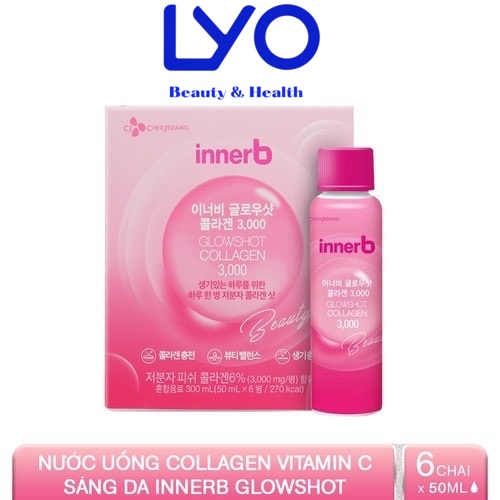 Nước uống Collagen Innerb Glowshot Collagen 3000mg hộp  6 lọ - Lyo