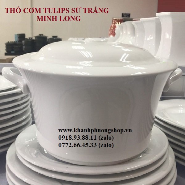 thố cơm trắng sứ Minh Long 18cm - thố cơm