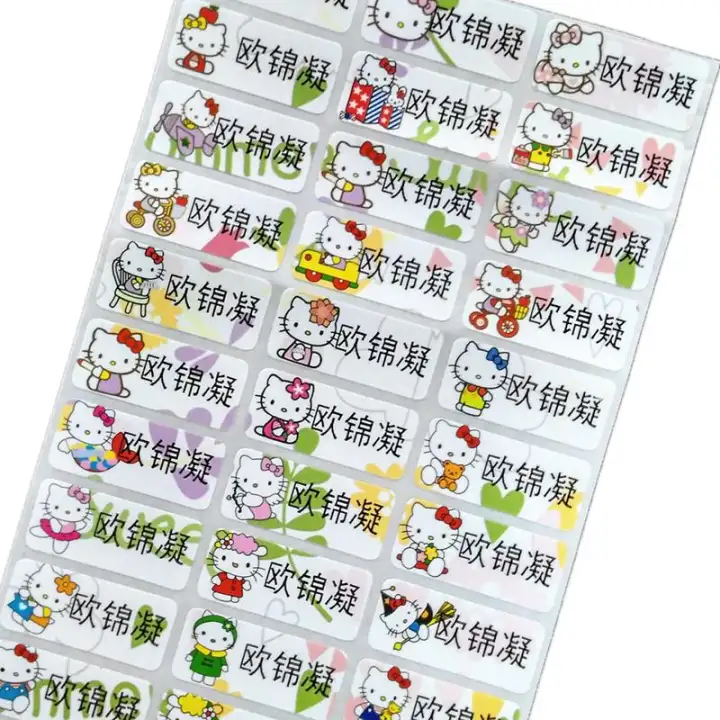 cartoon name stickers singapore