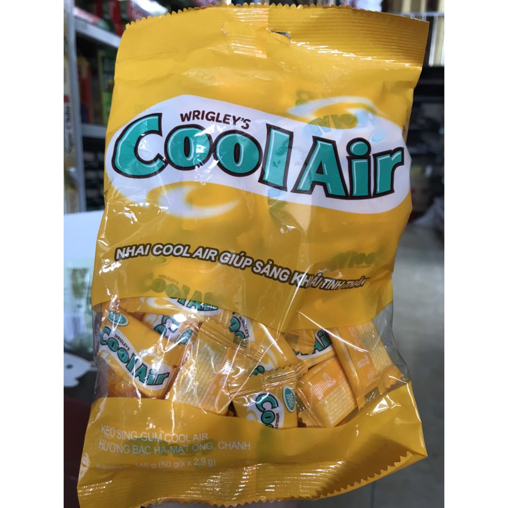 Thanh hóa - kẹo sing - gum cool air hương chanh mật ong gói 145g 50 viên